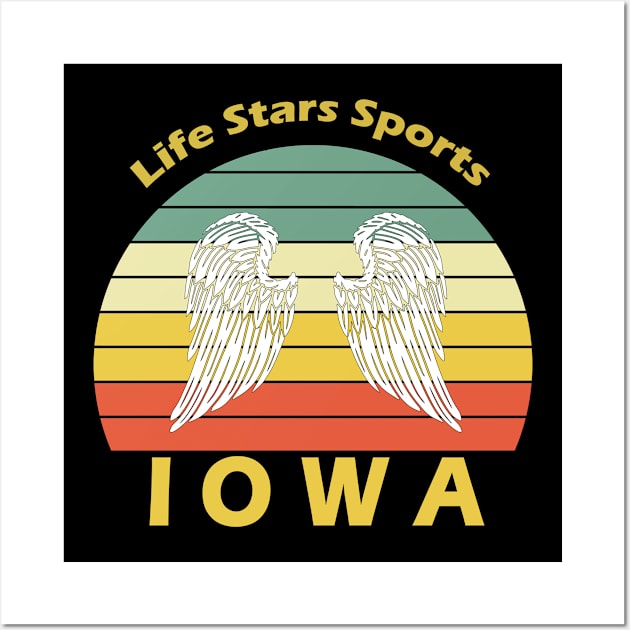 Retro Iowa Wall Art by Tribun Dash